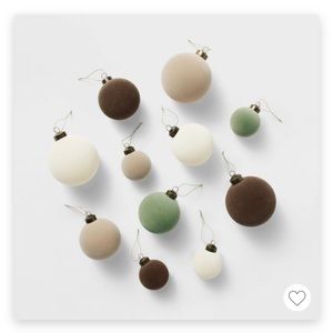 Studio McGee flocked ornaments set of 11 vekvet Christmas ornaments